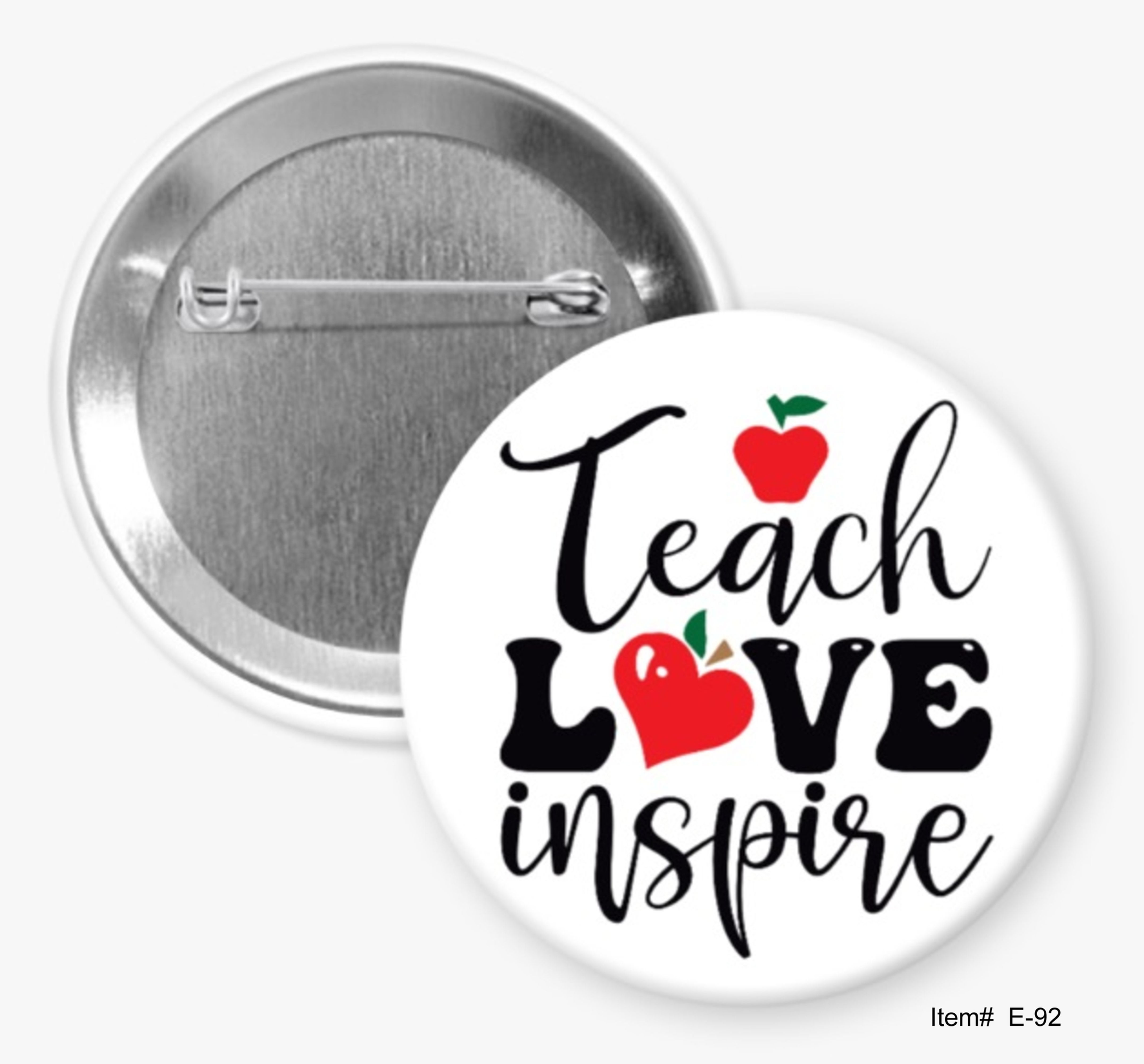 Teach Love Inspire, Education Buttons