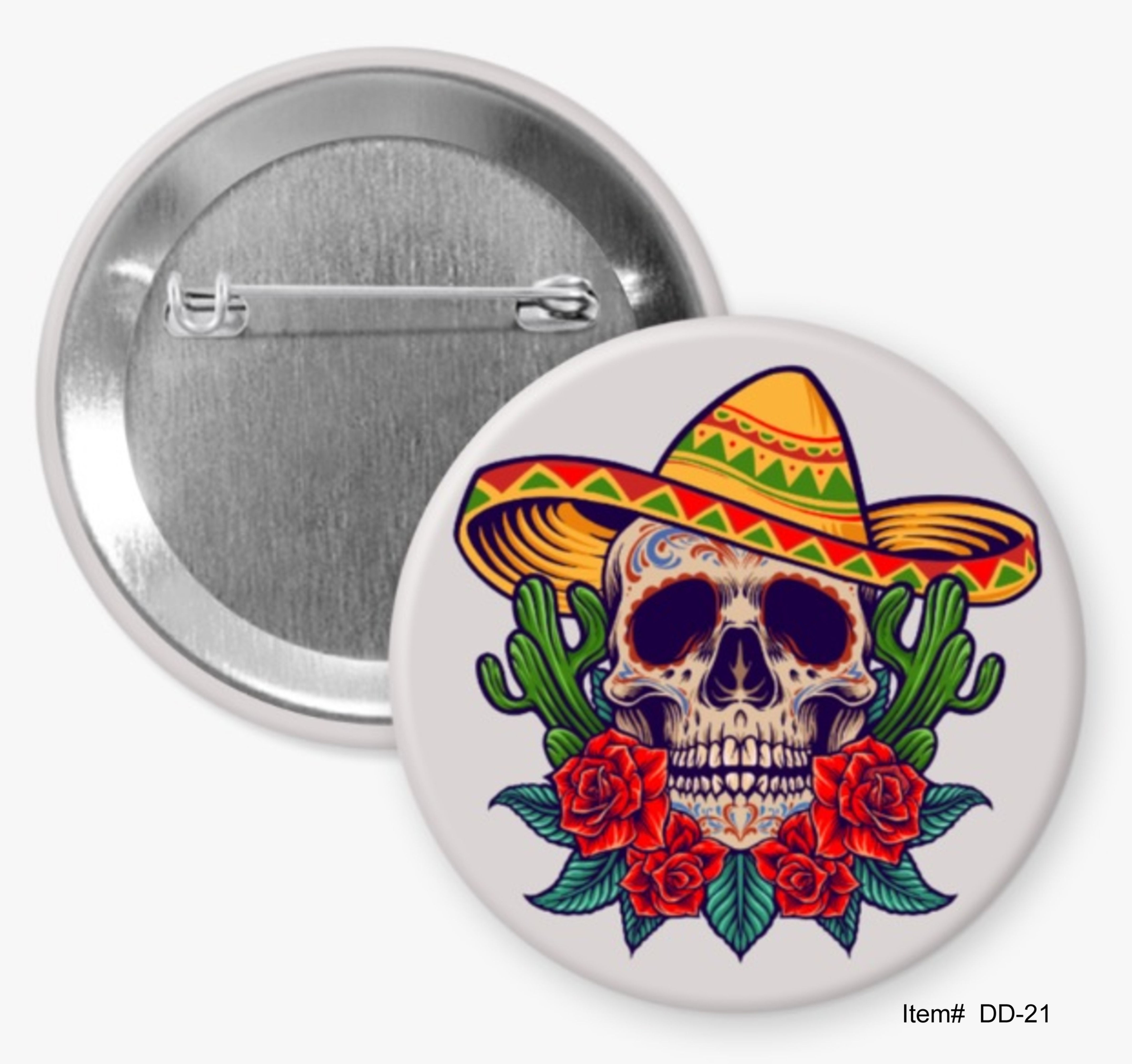 Day of the Dead Sugar Skull, Day Of The Dead Buttons