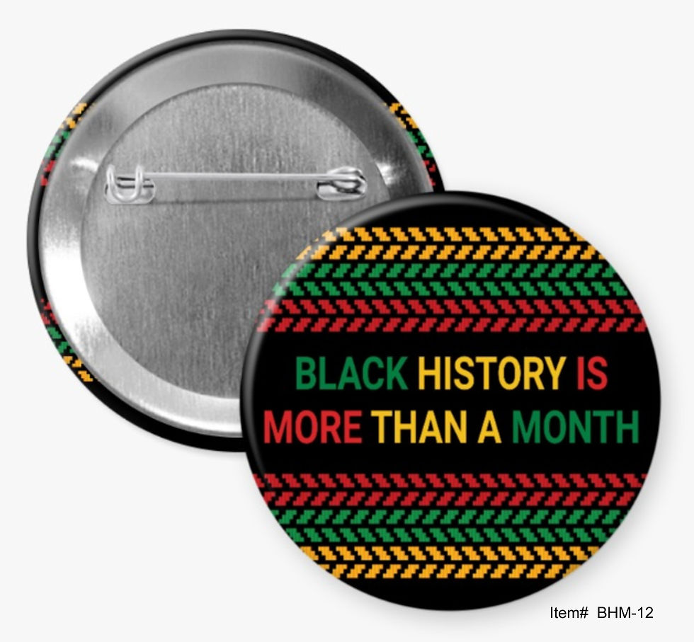 Black History Is More Than A Month, Black History Month Buttons