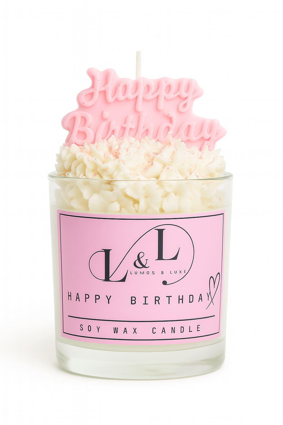 Happy Birthday Candle Gift Lumos&Luxe Darlington UK