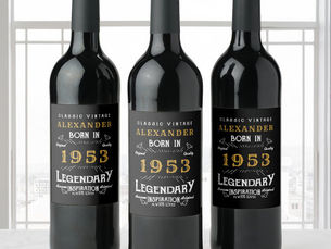 Best Price! 70th Birthday 1953 Add Your Name Legendary Wine Label