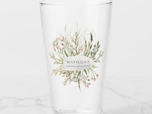 Best Deals! Wildflower floral rustic farmhouse pink girly glas glass