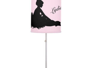 Top 10! Weary Ballerina Personalized w Name Pink Table Lamp