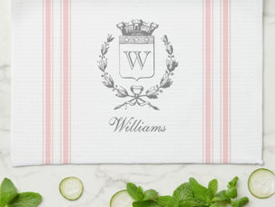 Top 5! Pink Vintage Style French Sack with Custom Name Kitchen Towel