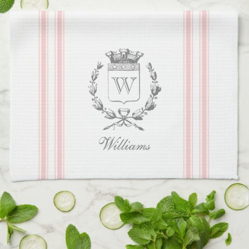 Top 5! Pink Vintage Style French Sack with Custom Name Kitchen Towel