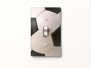 Hot Deals! 3D Soccerball Black White Football Light Switch Cover