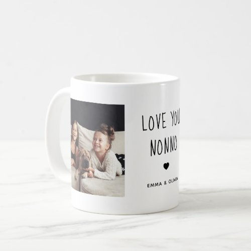 Best Price! Love You Nonno | Two Photo Handwritten Text Coffee Mug