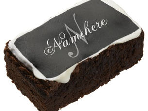 Big Deals! Unique Personalized Black and White Name Monogram Brownie