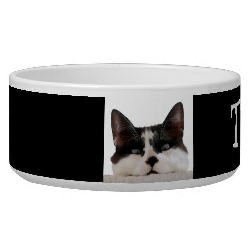 Review Custom Black & White Tuxedo Funny Cat Pet Bowl