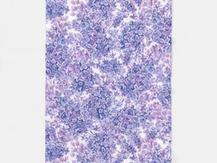 Big Deals! Violet watercolor lilac flowers fleece blanket