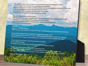 Best Price! Blue Ridge Mountains Desiderata Plaque