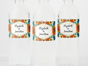 Top 5! Backyard Summer Floral Geometric Water Bottle Label