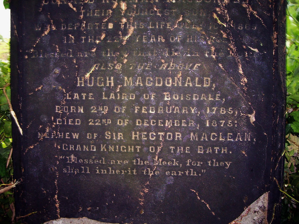 Hugh Macdonald's gravestone