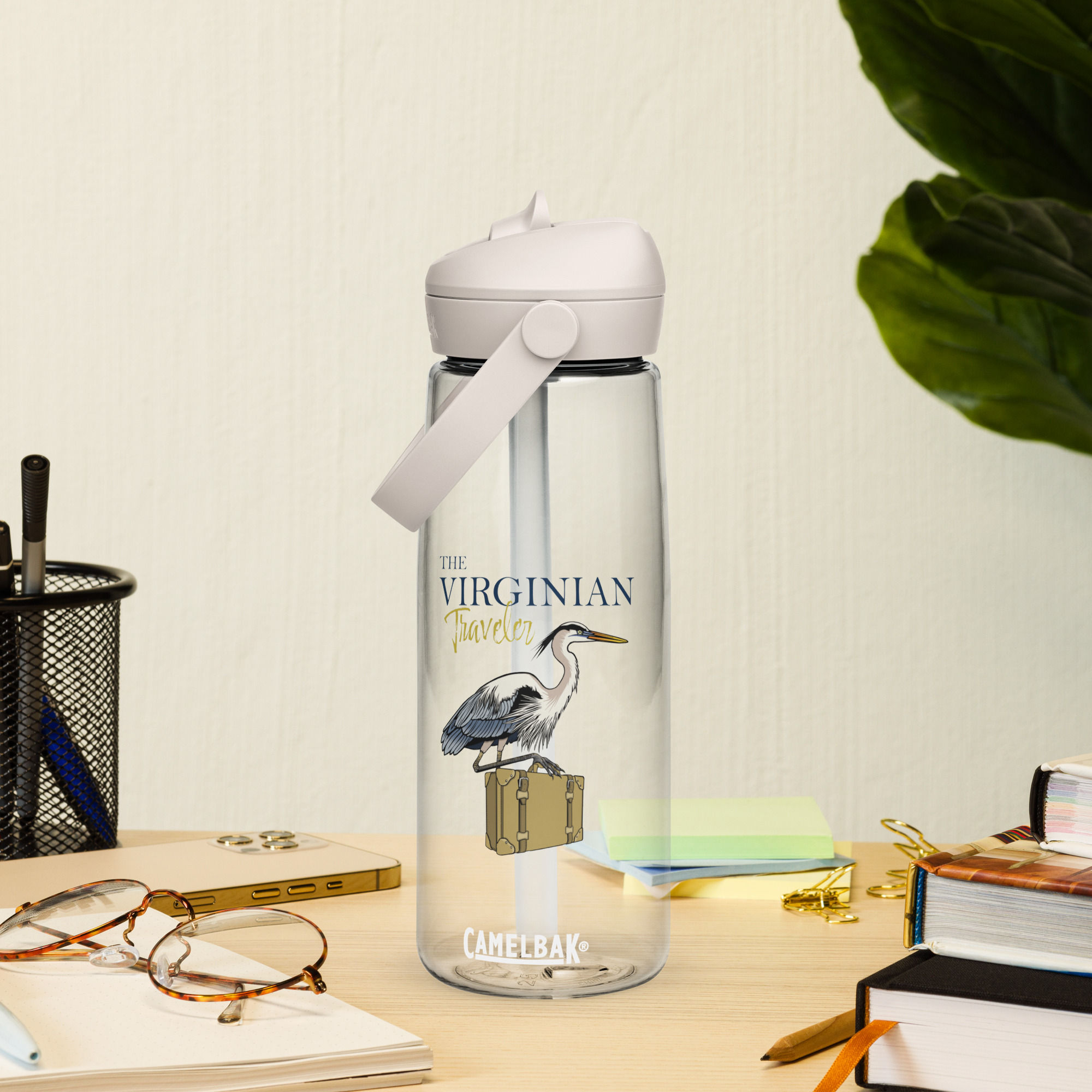The Virginian Traveler Flip Straw Water Bottle