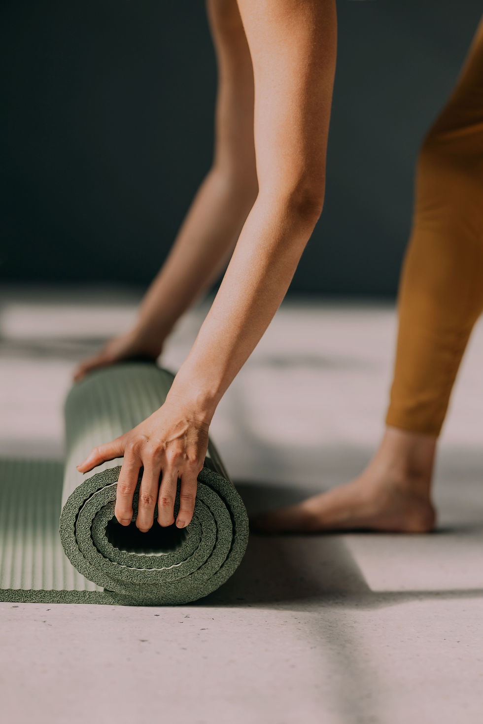 Rolling Up Yoga Mat