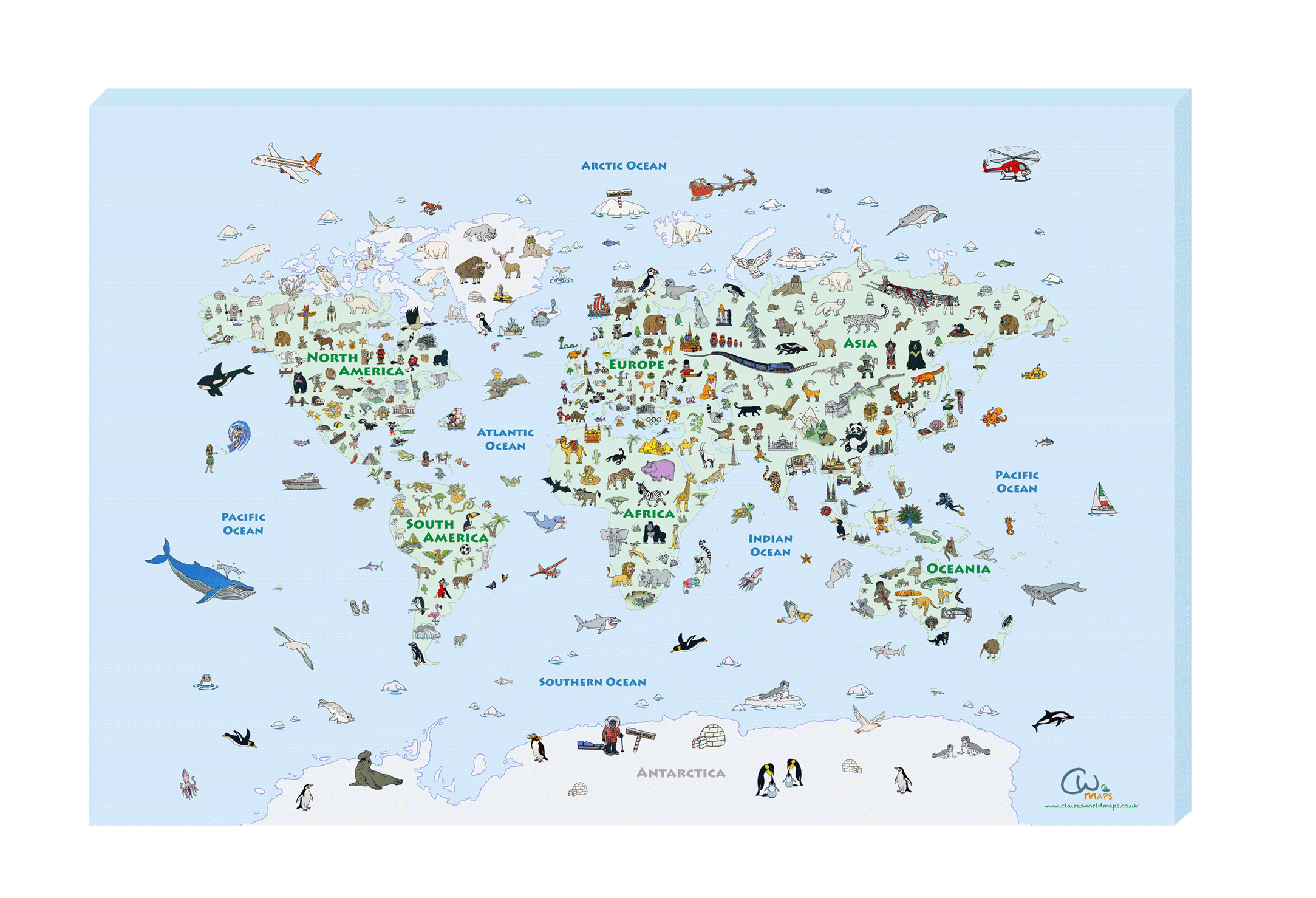 World Map Canvas