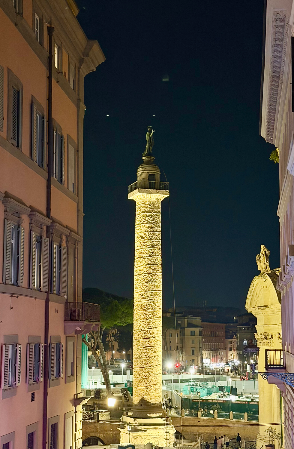 Trajan's Column at Night
