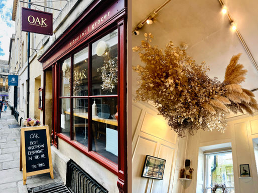 Dining at the "Best Vegetarian Restaurant in the UK" - Oak Restaurant, Bath