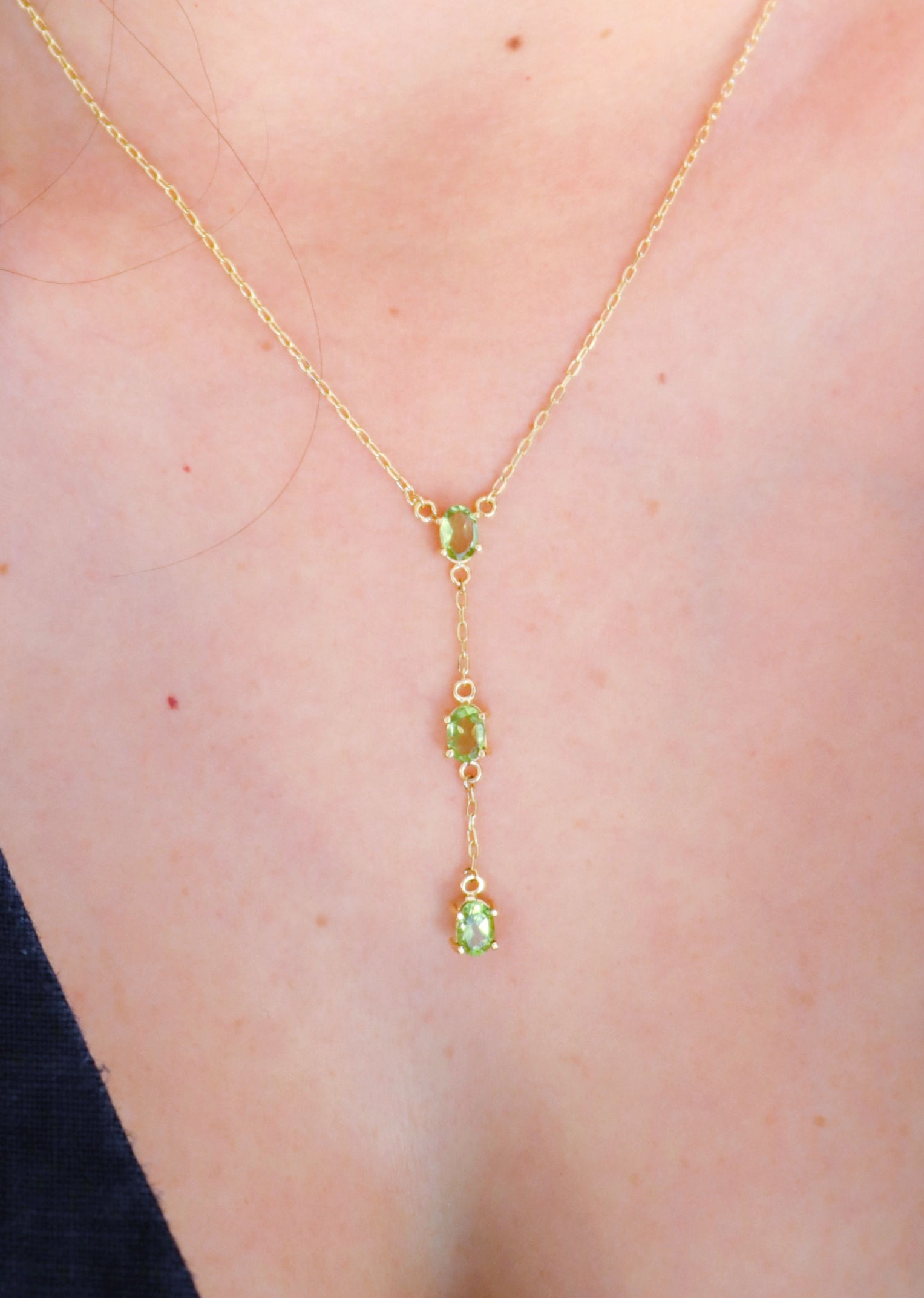 Peridots Necklace Long