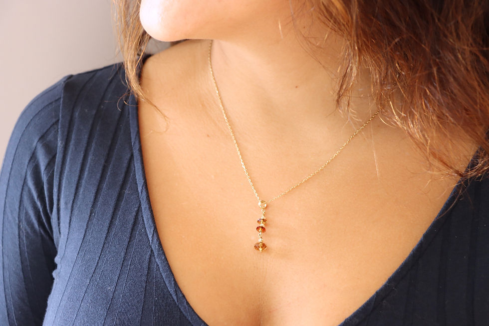 Thumbnail: Charm Citrines Necklace