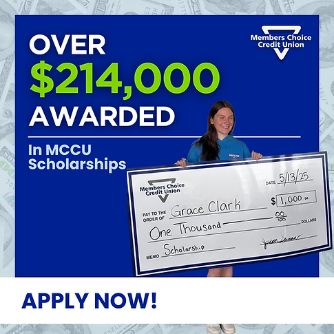 MCCU Scholarships: Over $214,000 awarded. Apply now!
