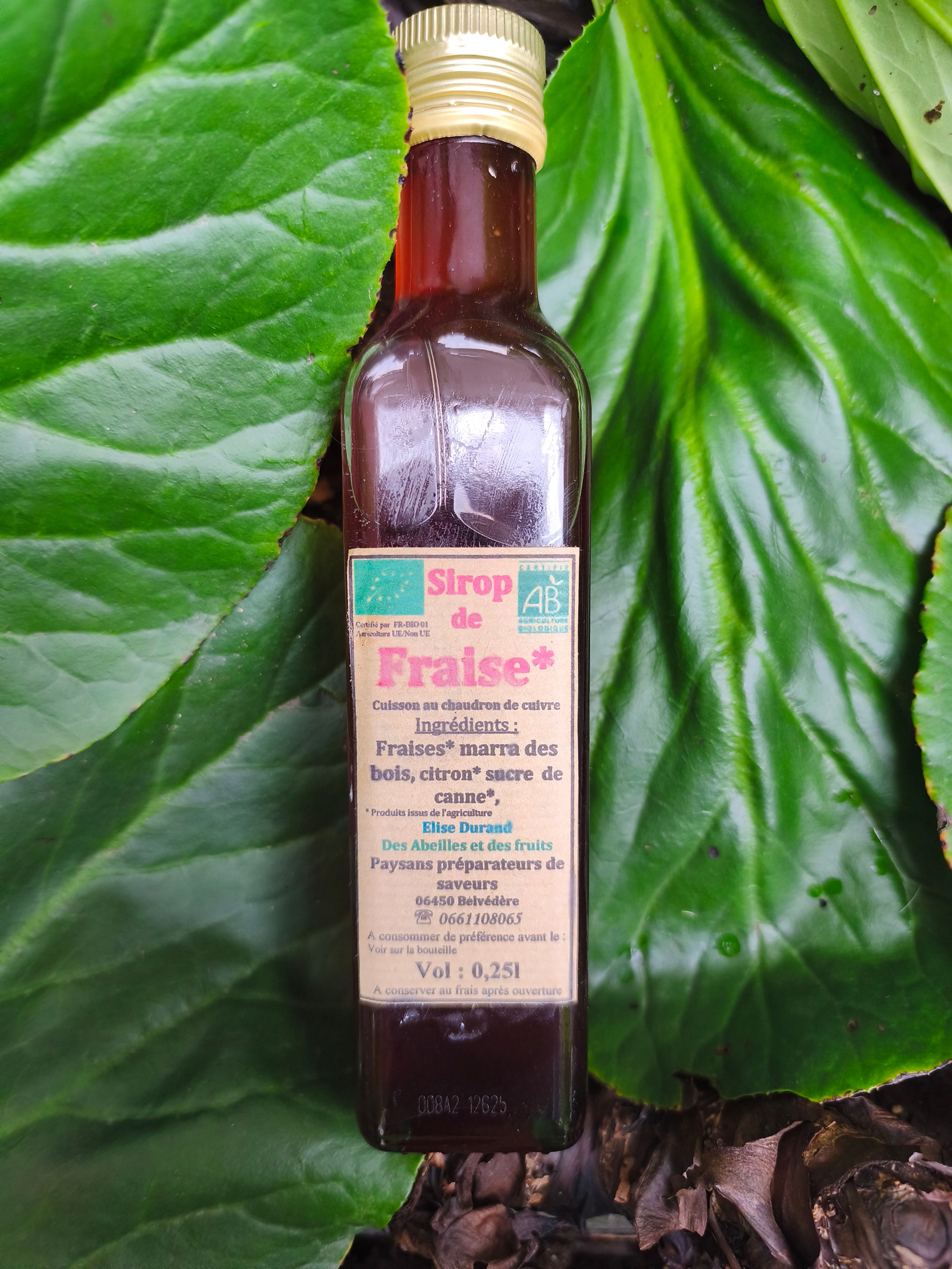 Sirop de Fraise marra des bois 25cl Bio