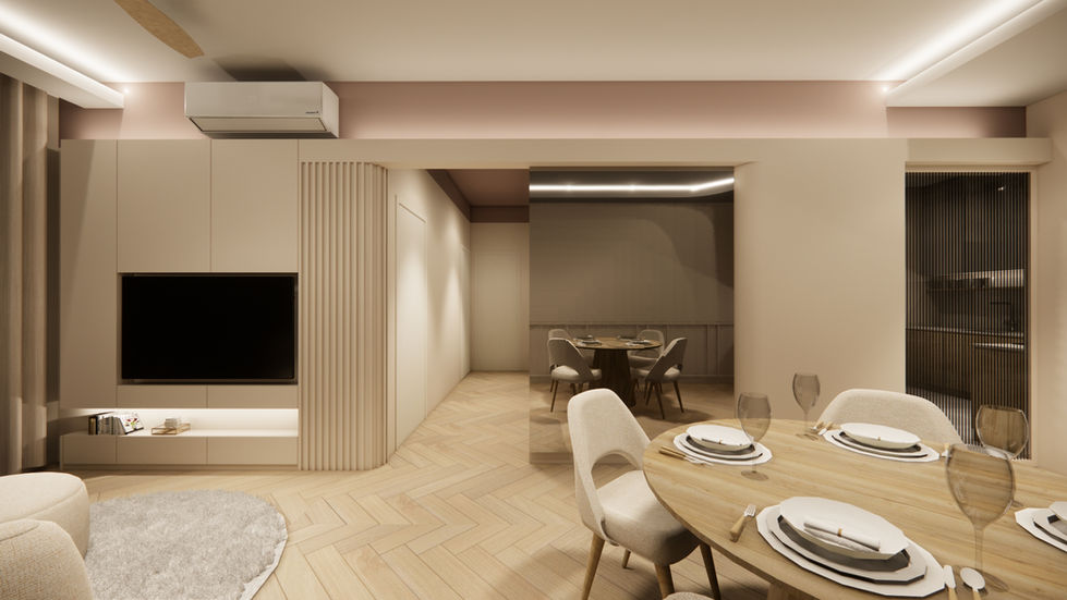 interior design, condominium, apartment, minimalist, cream colour