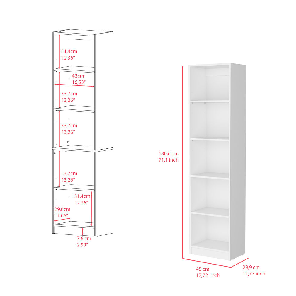 Thumbnail: Bookcase XS Benzon, Office, White