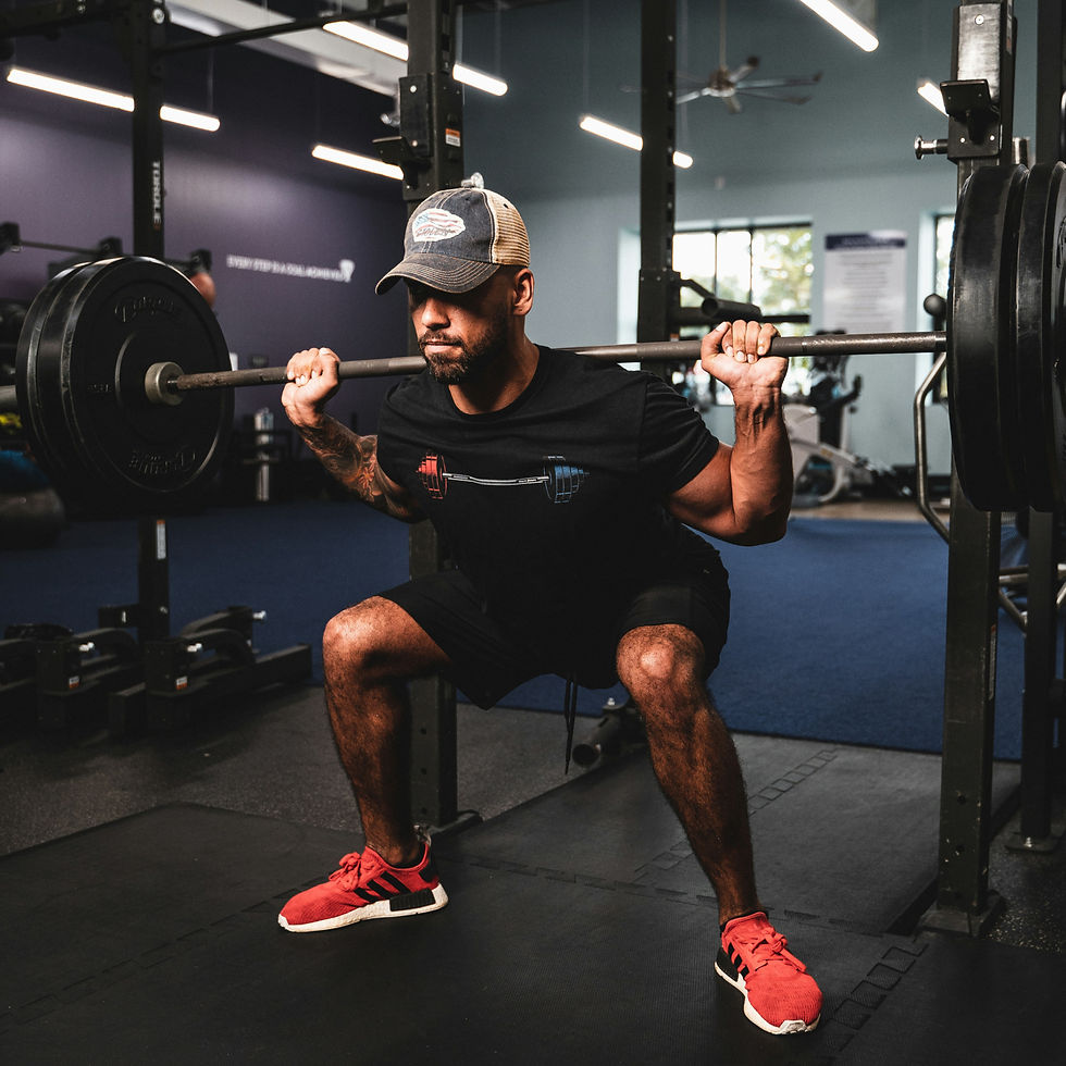 Man lifting weights