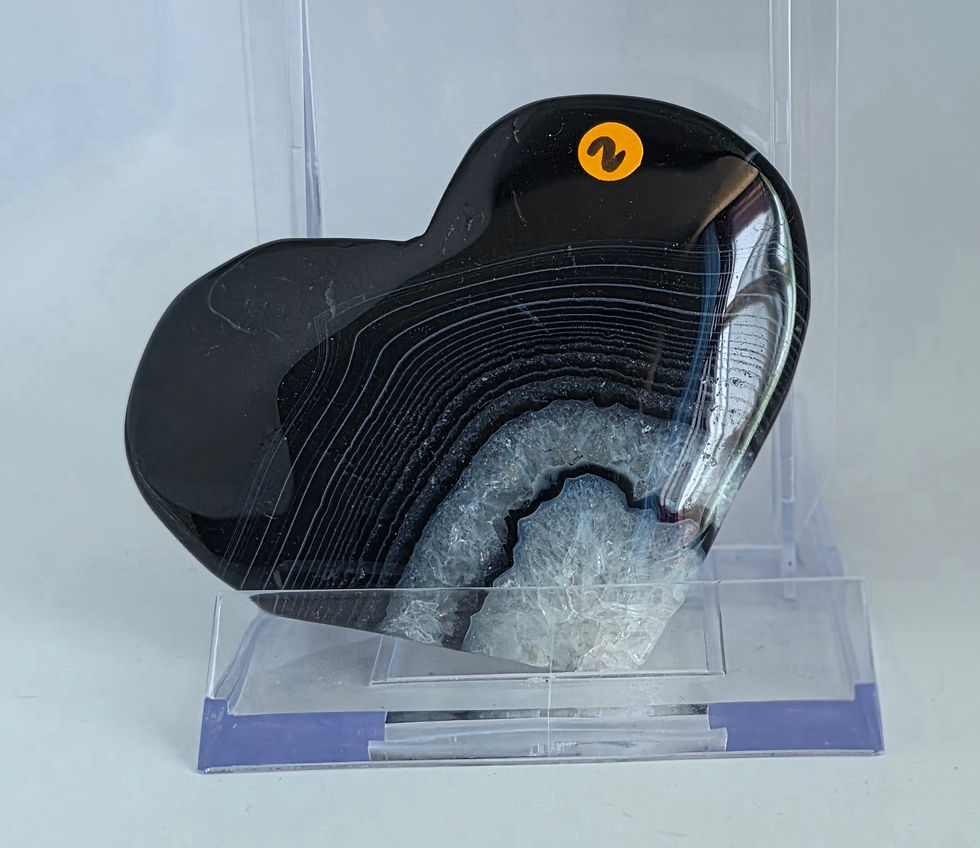 Thumbnail: Black Lace Agate Heart Crystal