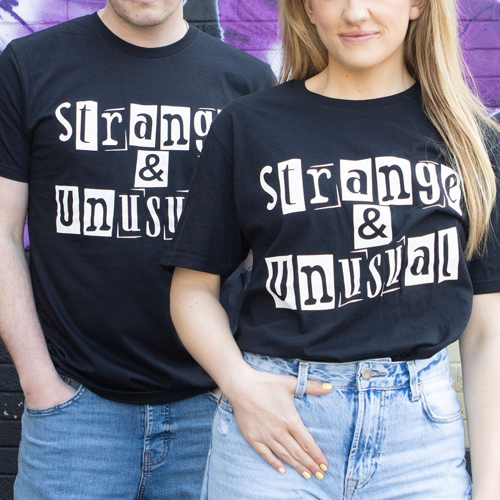 Spirit of Equinox “Strange & Unusual” Unisex T-Shirt – Black