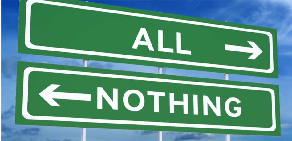 all or nothing mindset, weight loss. weight gain