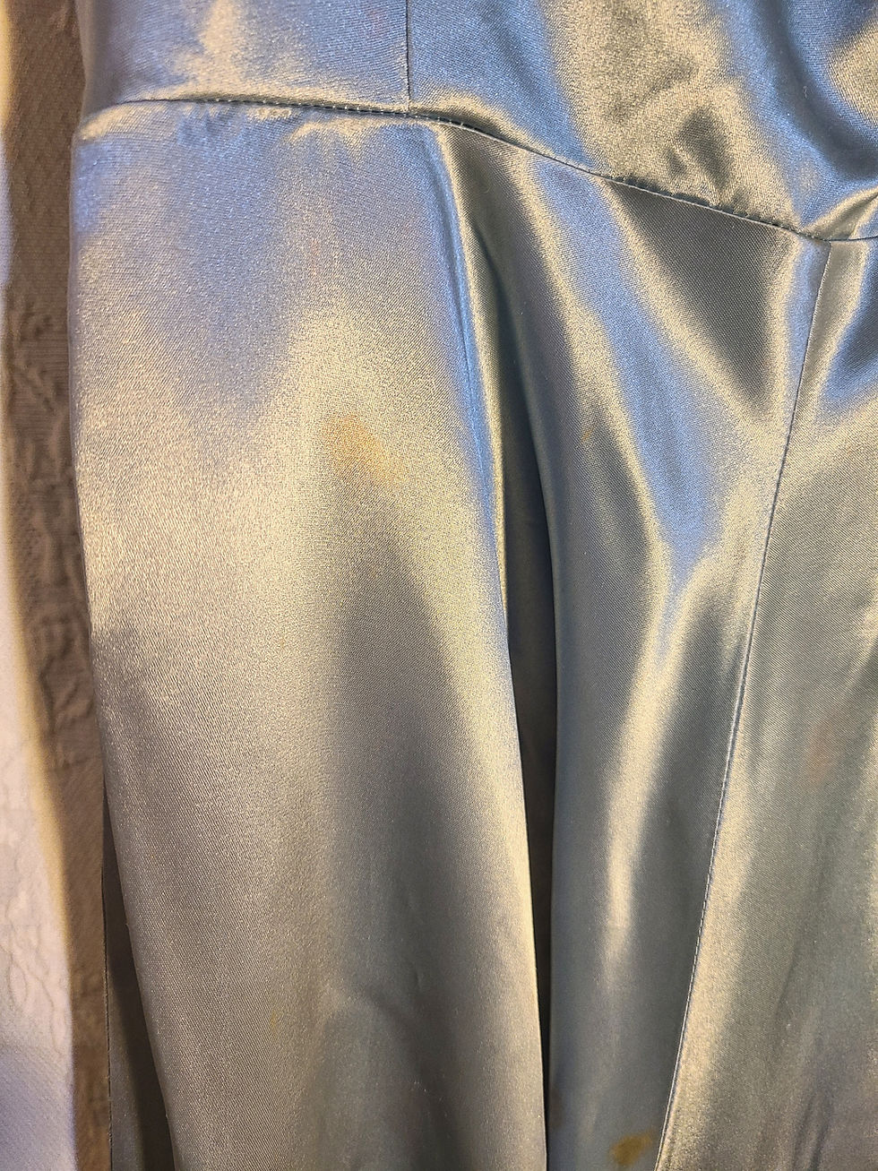 Thumbnail: 1930's Light Blue Silk Party Dress