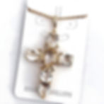 Gold Large Crystal Cross