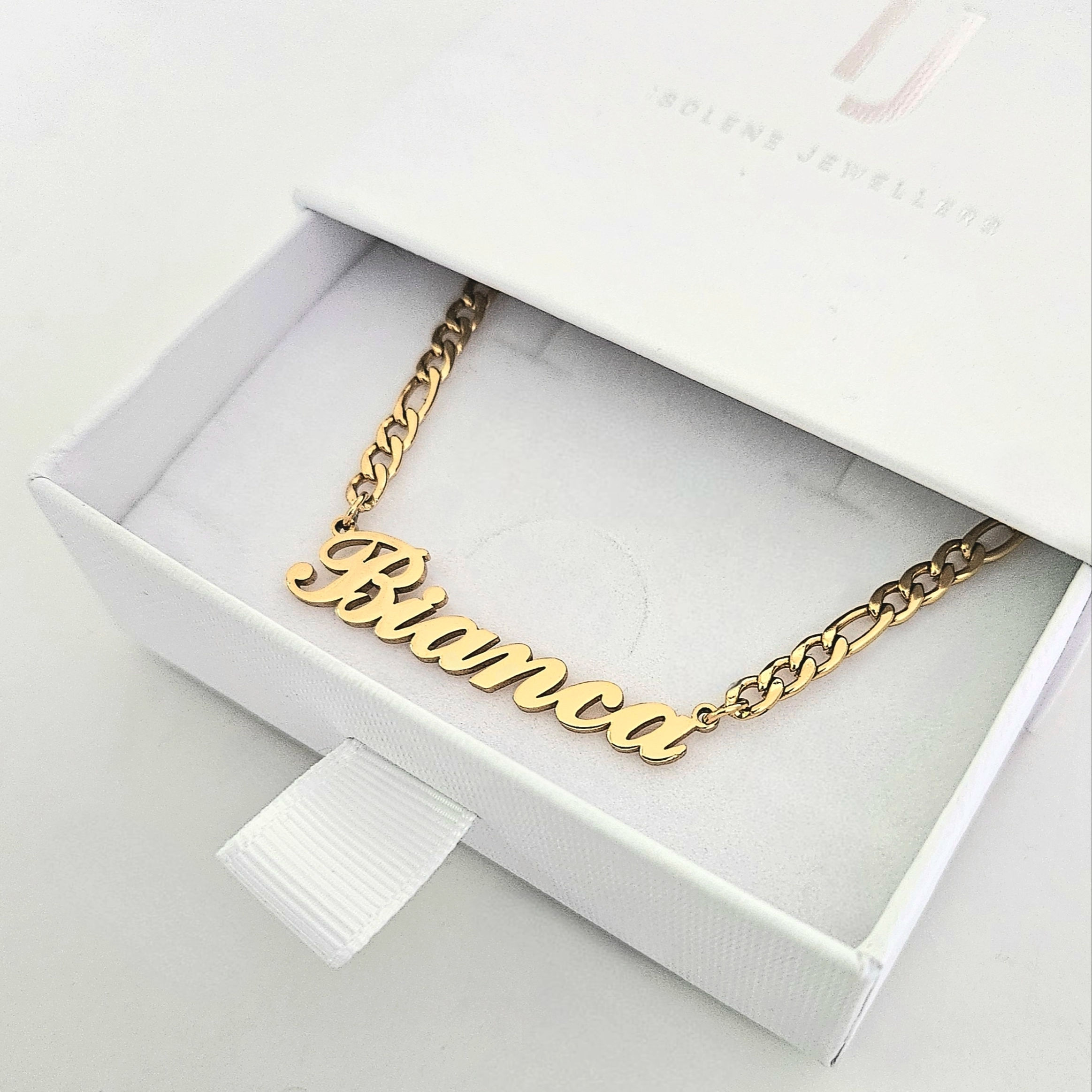 Gold name necklace