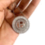 Cubic zirconia Circle Initial Necklace