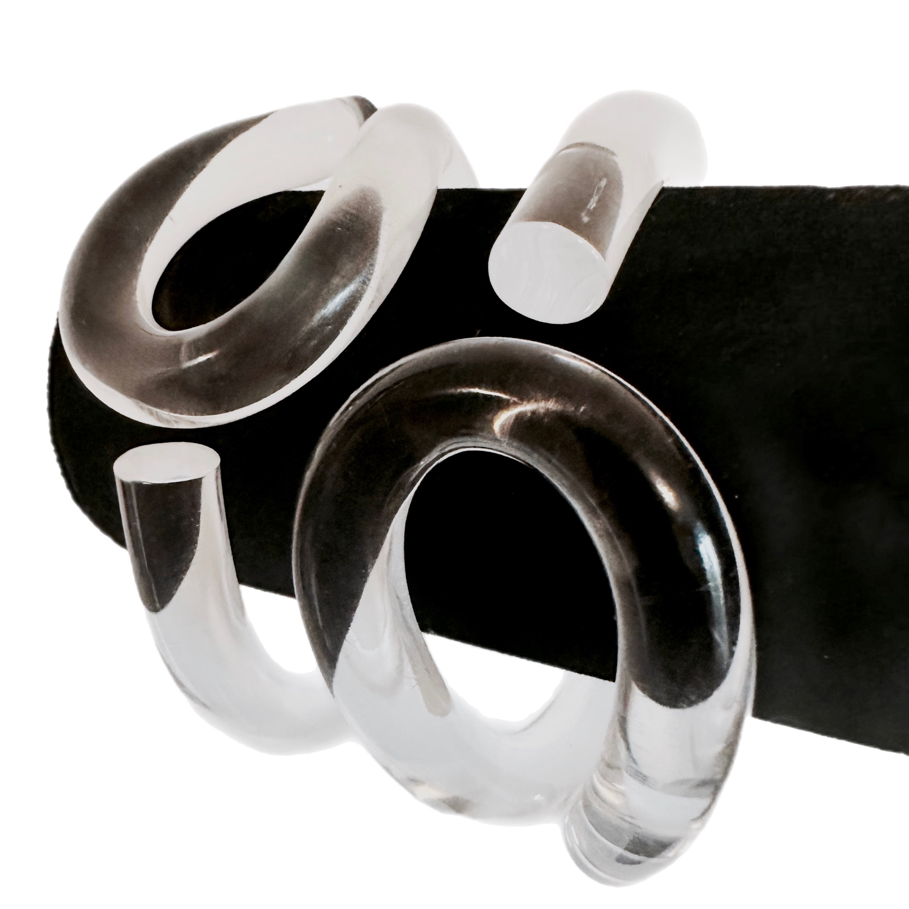 Acrylic Swirl Bangle, clear bangle, stack bangles, stacking