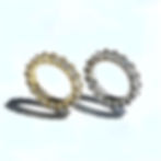 Gold and silver eternity bands