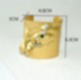 Thumbnail: Gold face cuff bangle, face piercing cuff, gold cuff bangle, gold plated bracelet