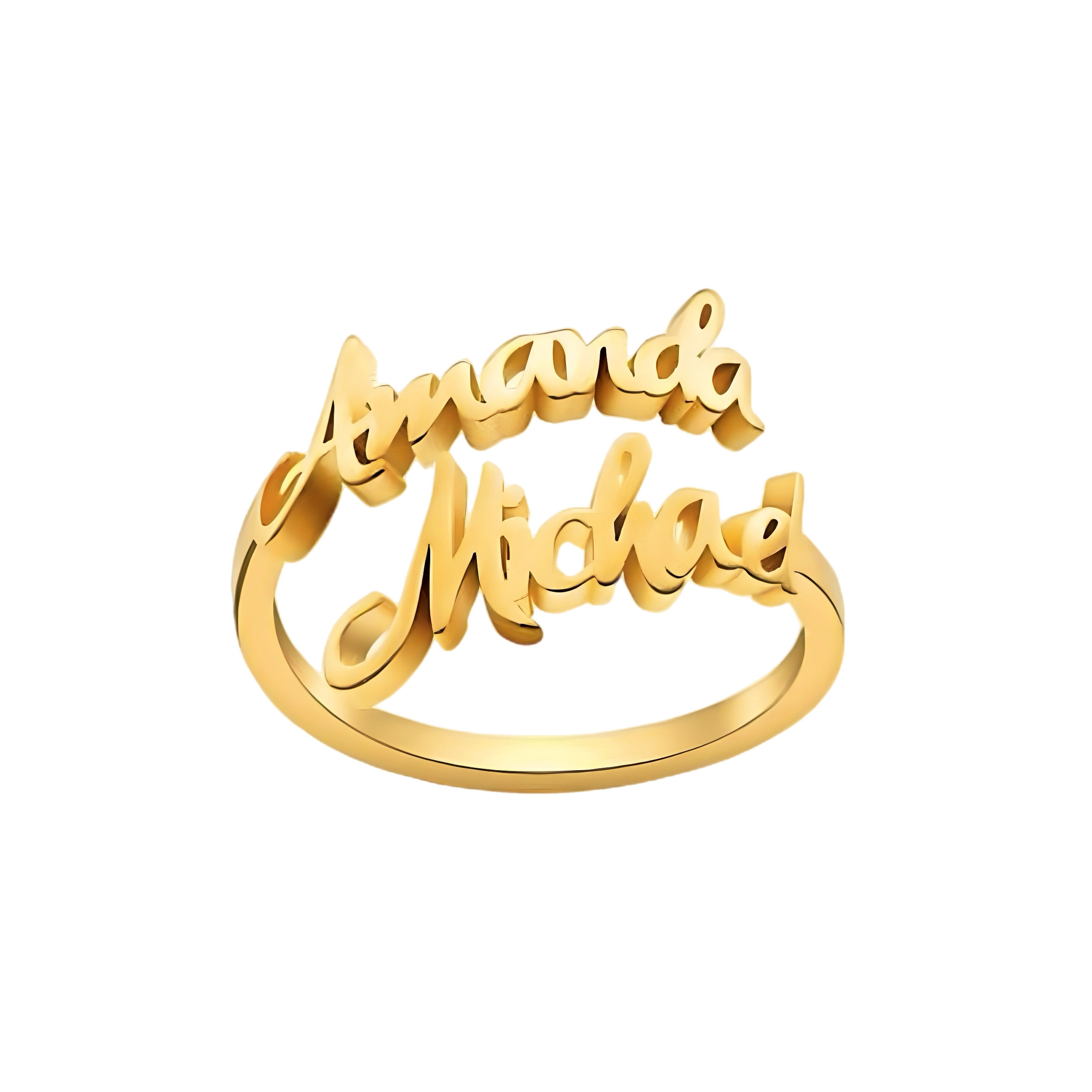 2 Names Ring, Stainless steel, waterproof