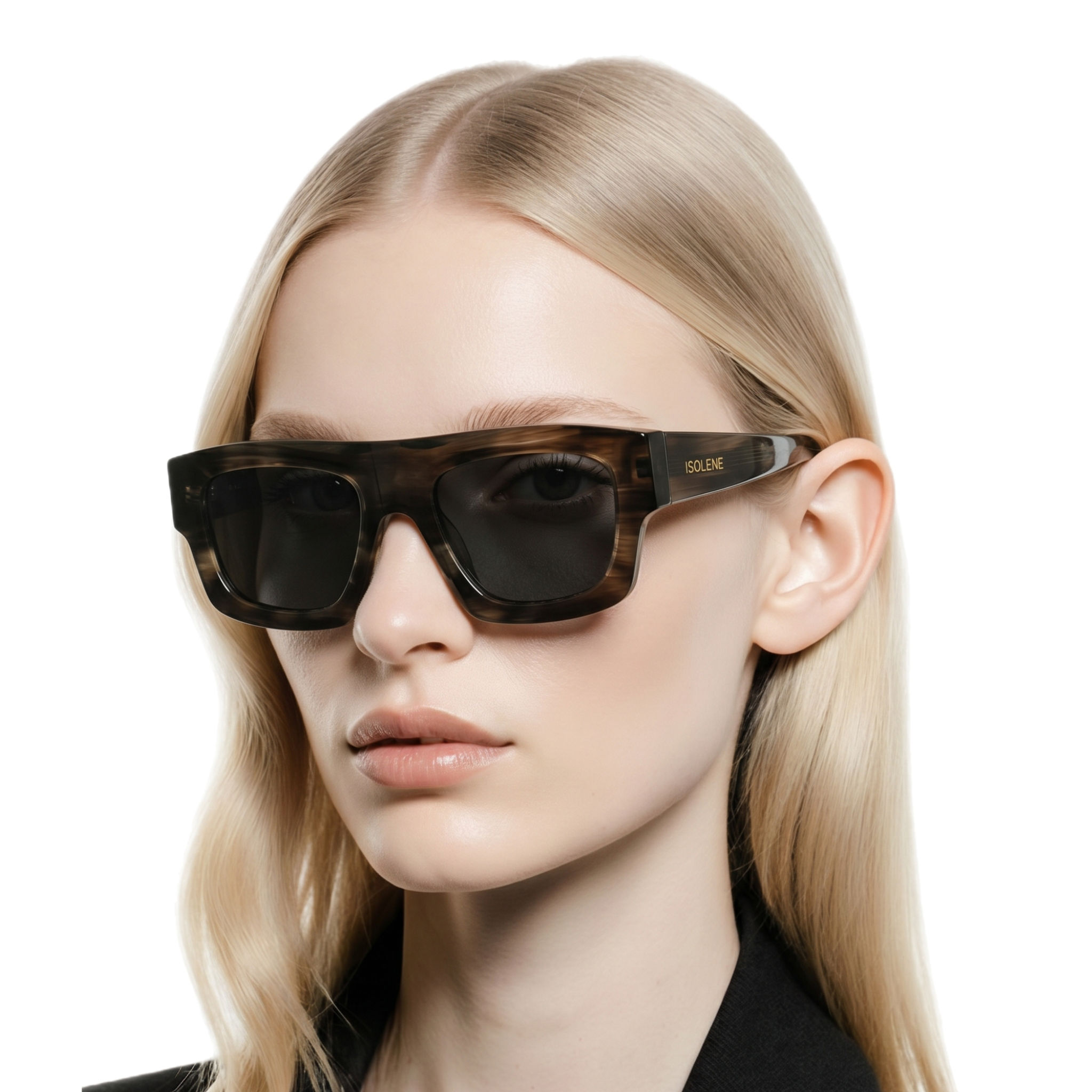 Brown sunglasses, square frame sunglasses, unisex sunglasses, Isolene sunglasses