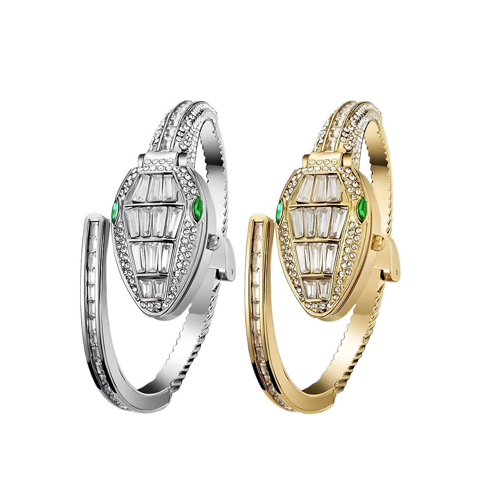 Miniaturbild: Snake Watch, snake bangle watch, cubic zirconia snake watch, women's watch