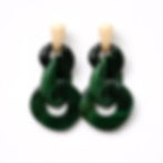Isolene Jewellers, Green acrylic earrings, womens earrings, Green earrings