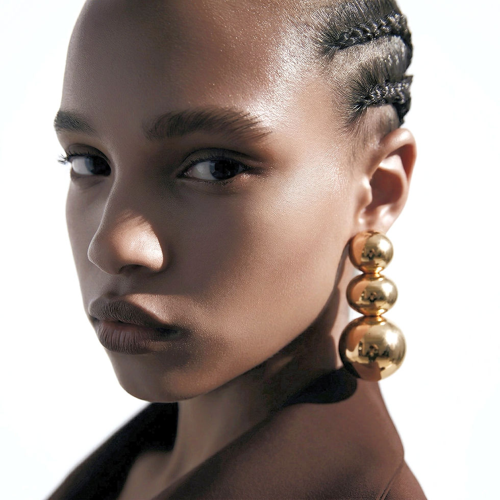 Miniatura: Large Gold Ball Earrings