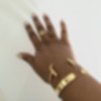 Gold IJ Logo Bangle