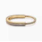 Gold Lock Bangle 
