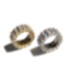 Two-row eternity rings: gold and silver, cubic Zirconia