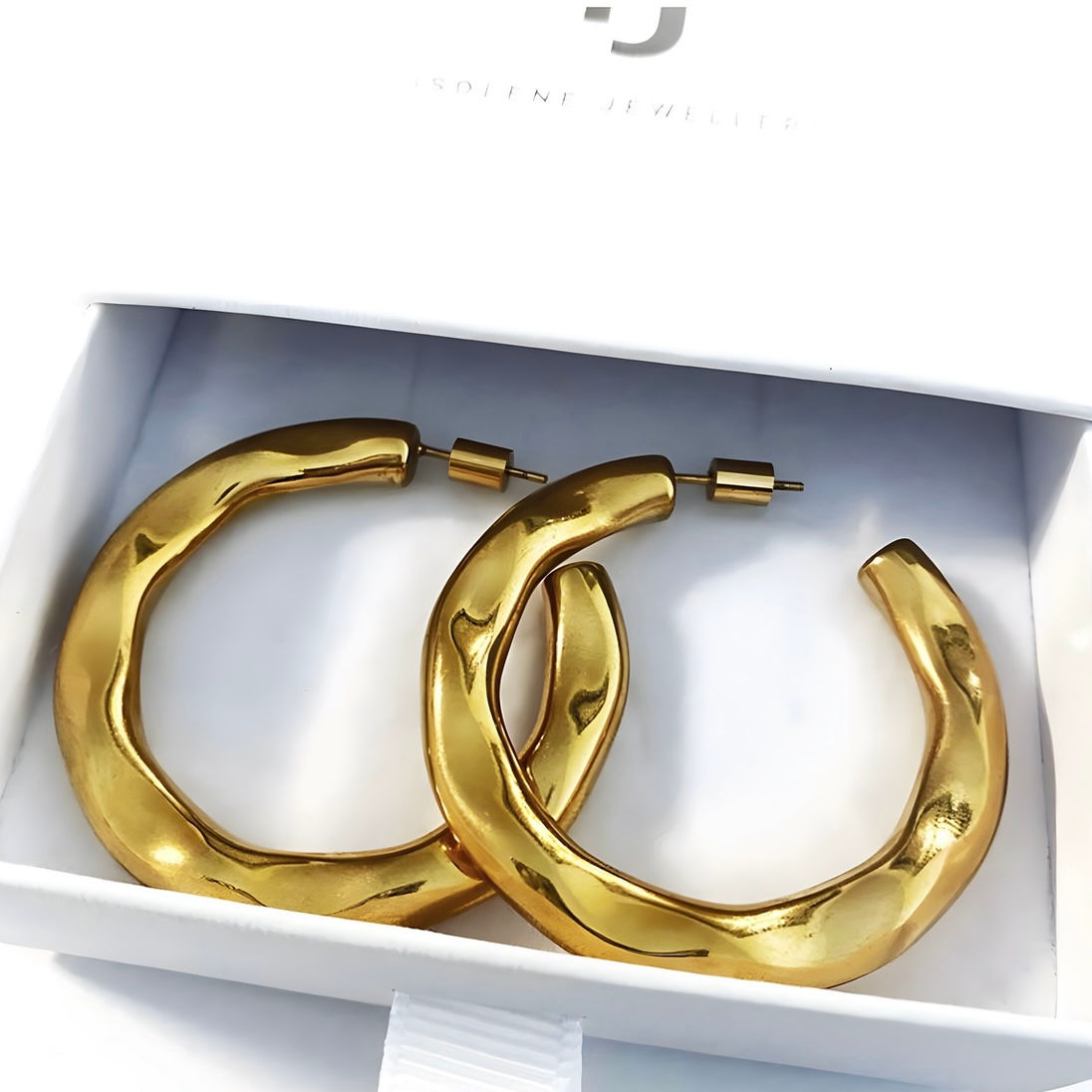 Gold Irregular Hoops