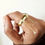 Миниатюра: Gold pear drop ring, gold ring, women's rings, pear drop ring