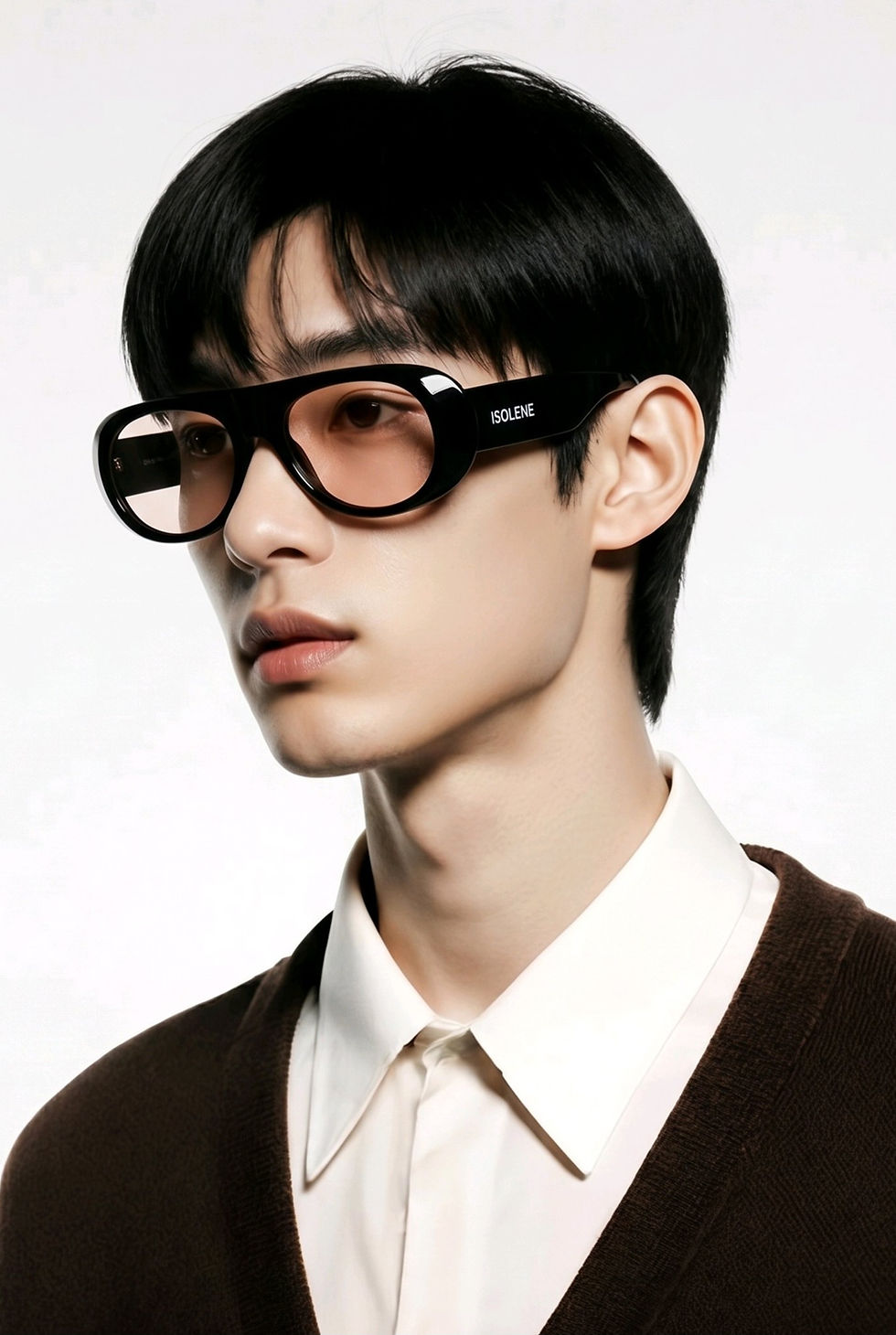 Thumbnail: Black Sunglasses, Acetate Sunglasses, Isolene Sunglasses, Orange lens sunglasses